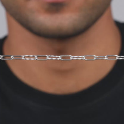 Silver Paperclip Chain For Him