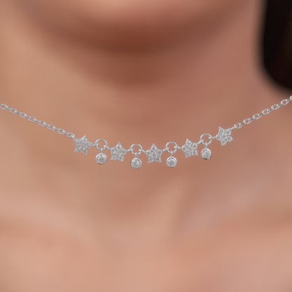 Silver Floral Serenade Necklace
