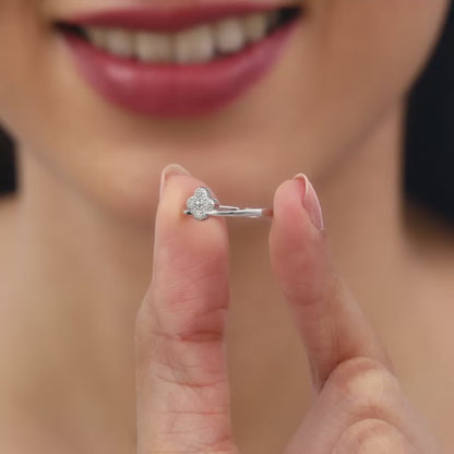 Silver Floral Muse Ring