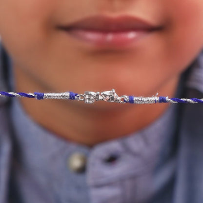 Silver Bro Star World Kids Rakhi