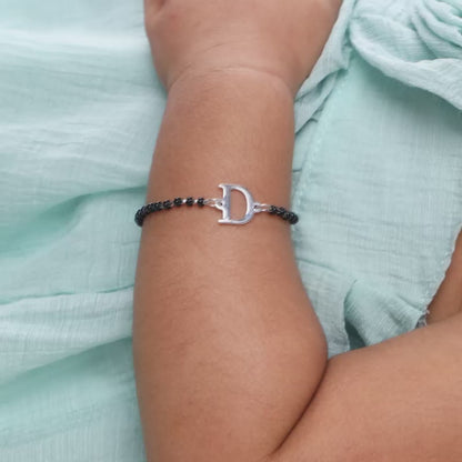 Silver Personalised Initial Nazariya Kids Bracelet (0 - 2 Years)
