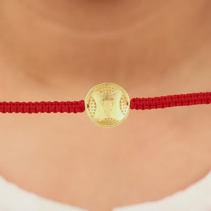 Golden Ganesha Blessing Rakhi
