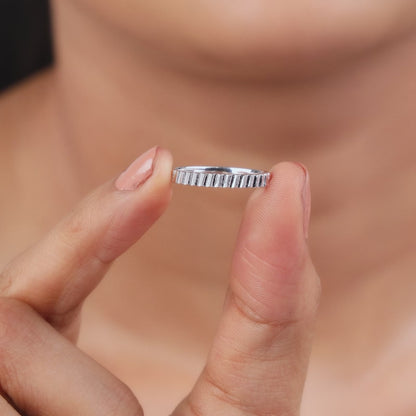 Silver Linear Elegance Ring (Size 12)