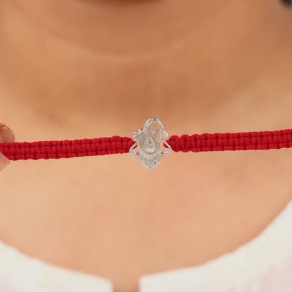 Silver Spiritual Ganesha Rakhi