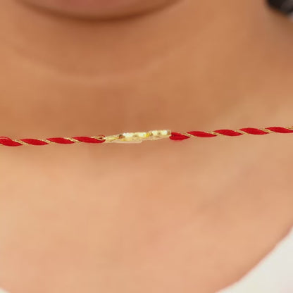 Golden Sparkling Om Rakhi