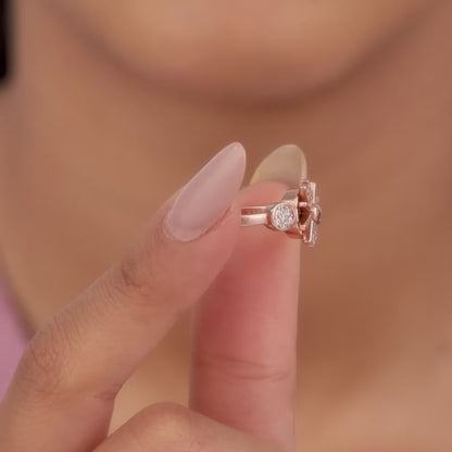 Rose Gold Sparkling Sun Ring