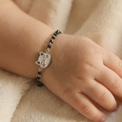 Silver Midnight Meow Kids Bracelet (0 - 2 Years)