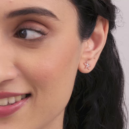 Rose Gold Starfish Earrings