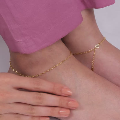 Golden Vintage Beauty Anklet
