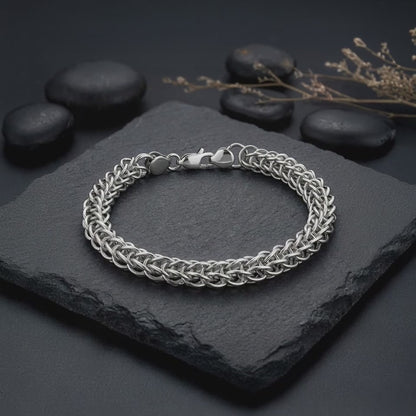 Silver Subtle Drip Bracelet For Him