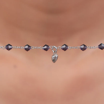 Silver Colourful Beads Bracelet