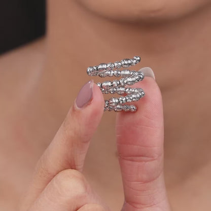 Silver Glitter Ring