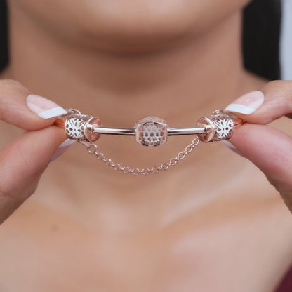 Dual Tone Maison Glow Silver Bracelet