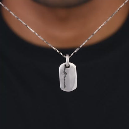 Silver Aegis Amulet Pendant with Box Chain For Him