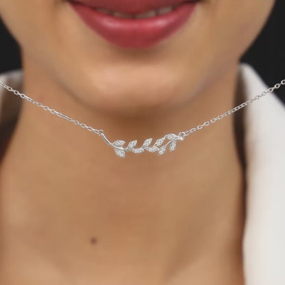 Silver Leaf Necklace