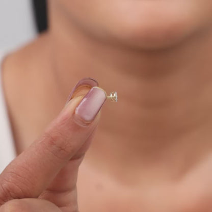 Gold Bud Lab Grown Diamond Earrings
