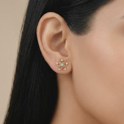 Gold Primorse Lab Grown Diamond Earrings