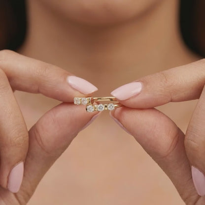 Gold Classic Curve Lab Grown Diamond Ring (Size 12)