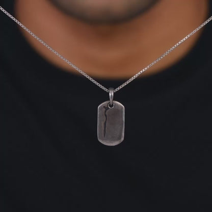 Black Rhodium Aegis Amulet Pendant with Box Chain For Him