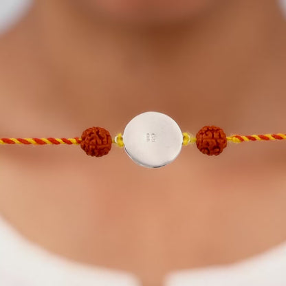Silver Vignesha Rudraksha Rakhi