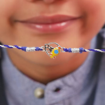 Silver Brotherly Love Rakhi Combo (Set of 2)