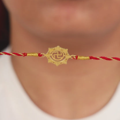 Golden Swastika Mandala Rakhi