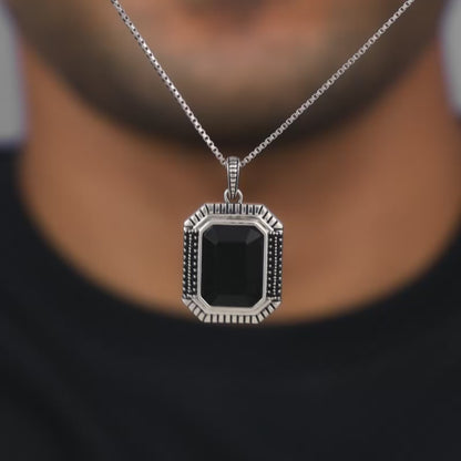 Black Rhodium Dark Phoenix Pendant With Box Chain For Him