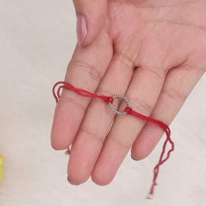 Silver Woven Feelings Rakhi