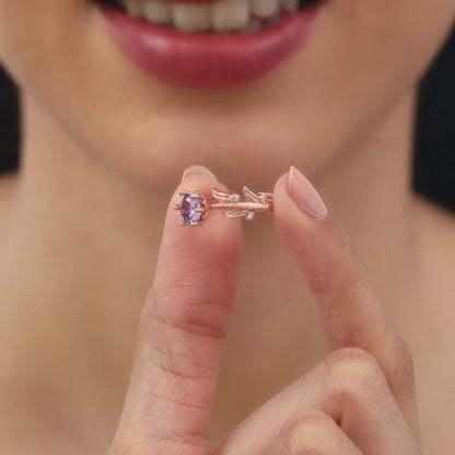 Rose Gold Amethyst Ring