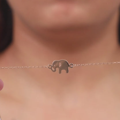 Rose Gold Naughty Elephant Kid's Bracelet (2 - 8 Years)