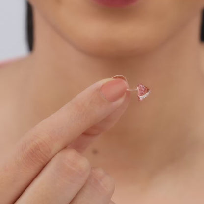 Rose Gold Heartlet Glow Studs