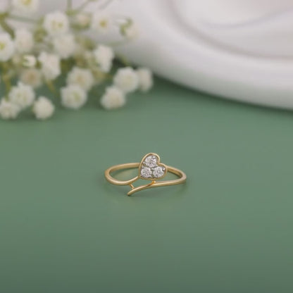 Gold HeartPop Lab Grown Diamond Ring