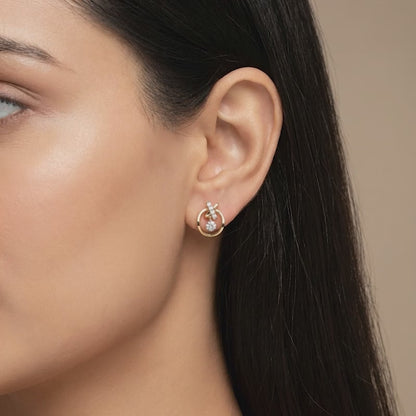 Gold Borealis Lab grown Diamond Earrings