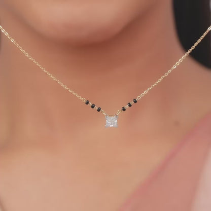 Anushka Sharma Gold Premala Solitaire Lab Grown Diamond Mangalsutra