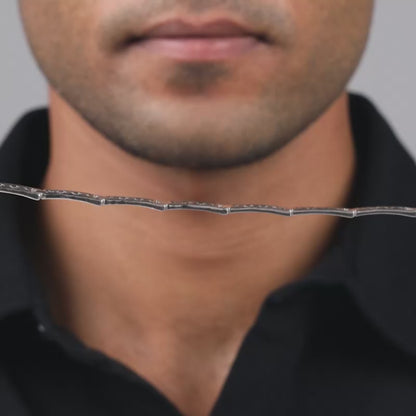 Silver Lattice Bracelet For Him