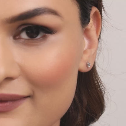 Silver Cute Heart Earrings