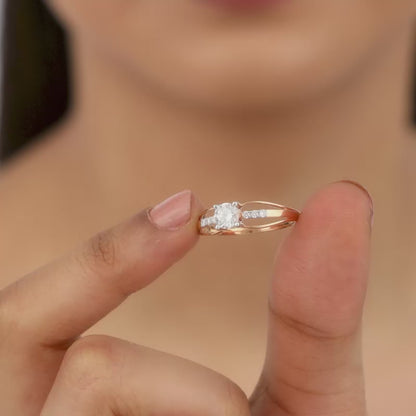 Anushka Sharma Rose Gold Empyrean Solitaire Lab Grown Diamond Ring