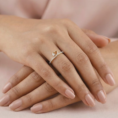 Gold Passionate Love Lab Grown Diamond Ring (Size 12)