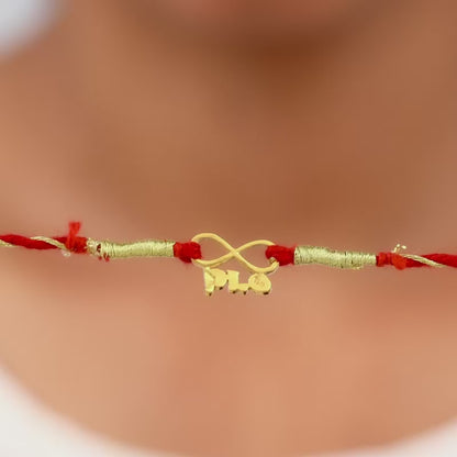 Golden Infinite Bhai Love  Rakhi