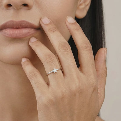 Silver Gentle Star Ring