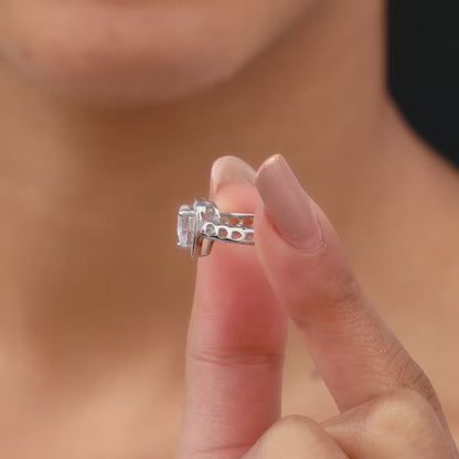 Silver Fall in Love Ring