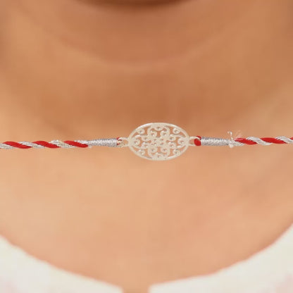 Silver Filigree Rakhi