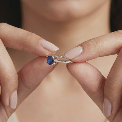 Silver Midnight Azure Ring (Size 12)