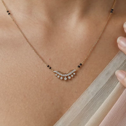 Gold Pooja Lab Grown Diamond Mangalsutra