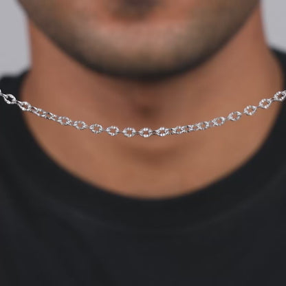 Silver Belcher Chain For Him
