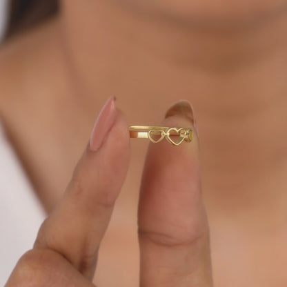 Anushka Sharma Golden Triple Heart Ring