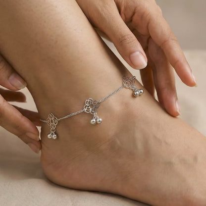Silver Floret Muse Anklet