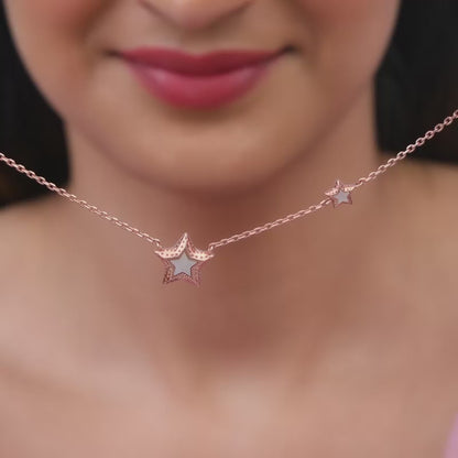 Rose Gold Shooting Star Necklace