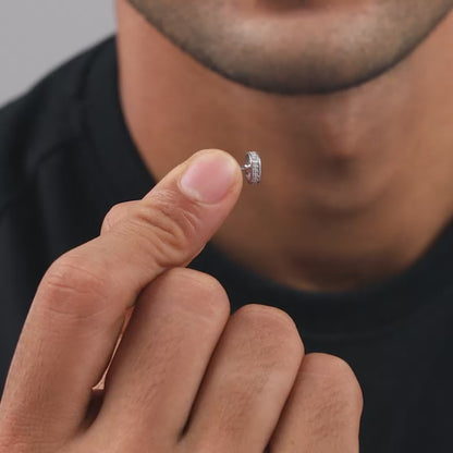 Silver Black Ice Stud For Him