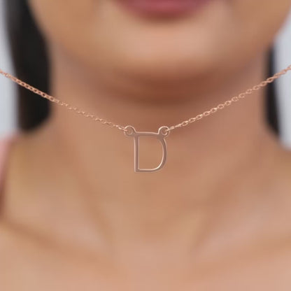 Rose Gold Personalised Initial Necklace